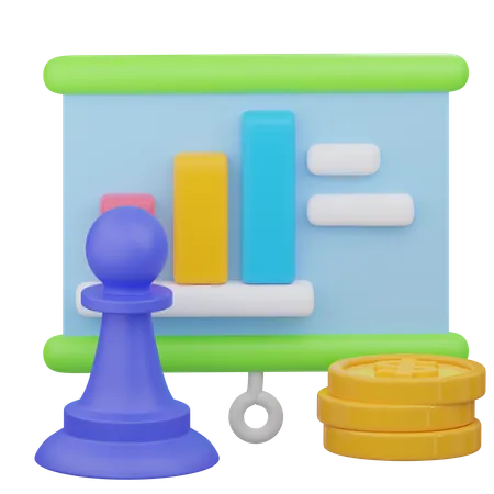 Estrategia financiera  3D Icon