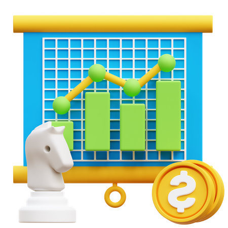 Estrategia financiera  3D Icon