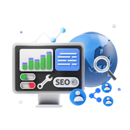 Estrategia SEO  3D Icon