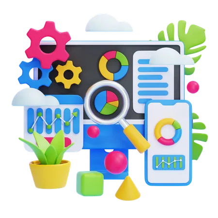 Estrategia SEO  3D Illustration