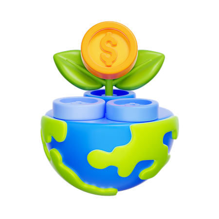 Estratégia sustentável  3D Icon
