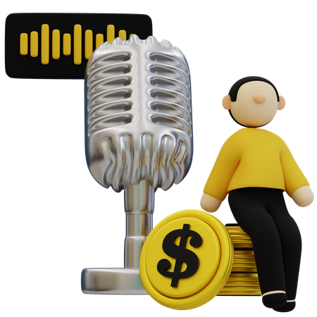 Estrategias efectivas de marketing por radio  3D Illustration