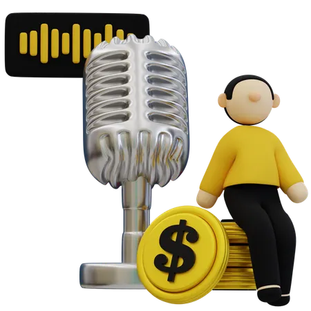 Estrategias efectivas de marketing por radio  3D Illustration