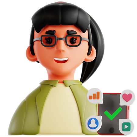 Estrategista de Conteúdo  3D Icon