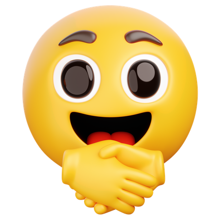 Dar la mano  3D Icon