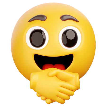 Dar la mano  3D Icon