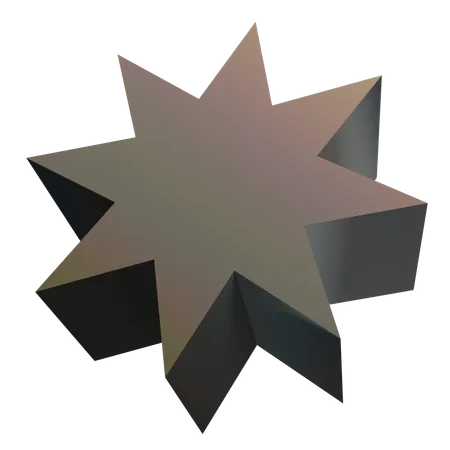 Estrela abstrata  3D Icon