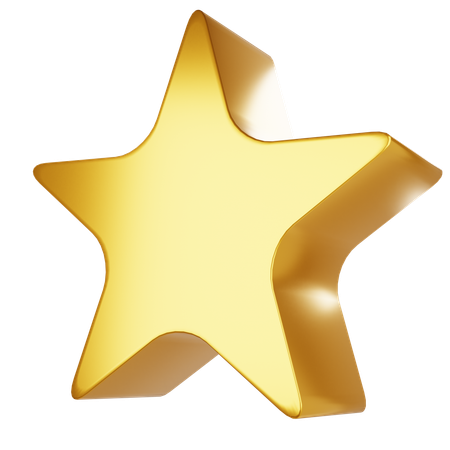 Estrela de bola de doces de ouro  3D Icon