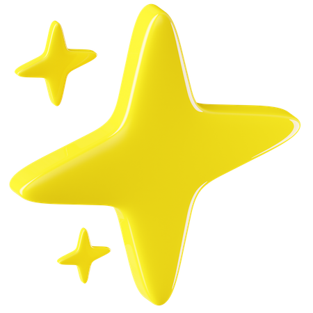 Estrela Brilhante  3D Icon