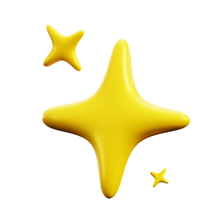 Estrela Brilhante  3D Icon