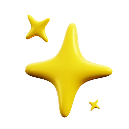 Estrela Brilhante  3D Icon