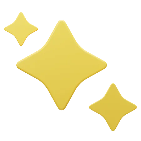 Estrela Brilhante  3D Icon