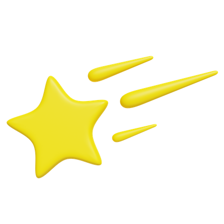 Estrela cadente  3D Icon