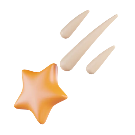 Estrela cadente  3D Icon