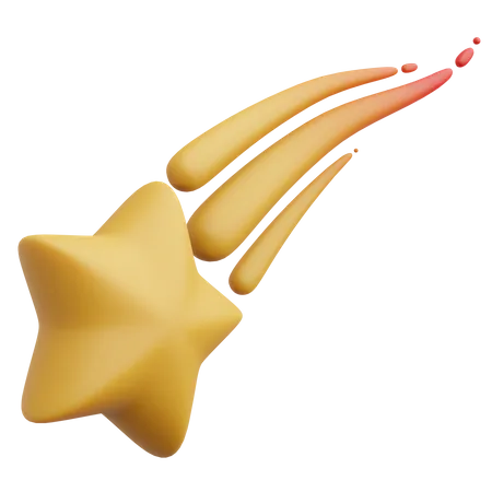 Estrela cadente  3D Icon