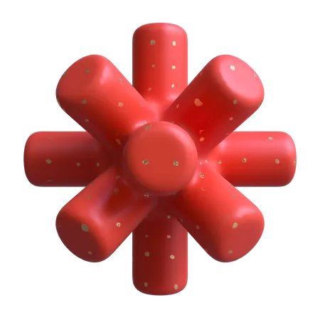 Estrela cilíndrica  3D Illustration