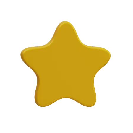 Estrela cinco canto  3D Icon