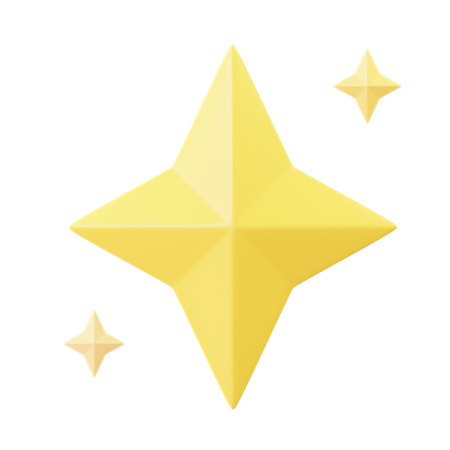 Estrela cintilante  3D Icon