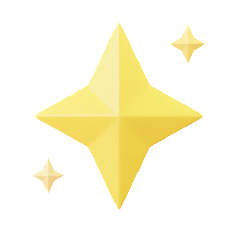 Estrela cintilante  3D Icon