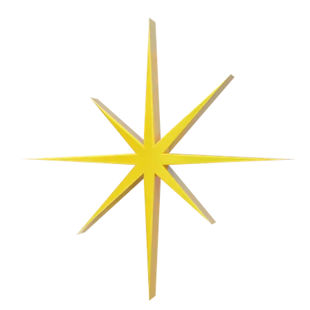 Estrela cintilante  3D Icon