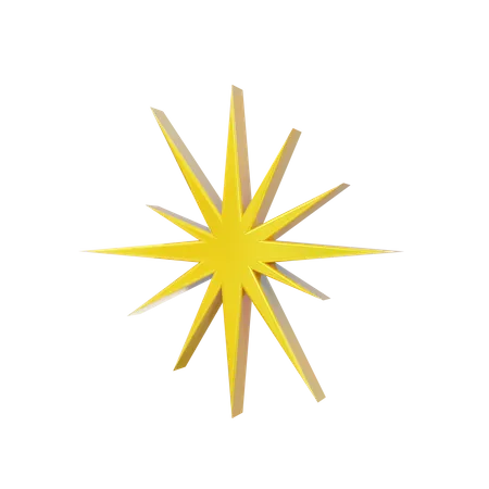 Estrela cintilante  3D Icon