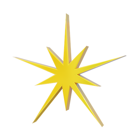 Estrela cintilante  3D Icon