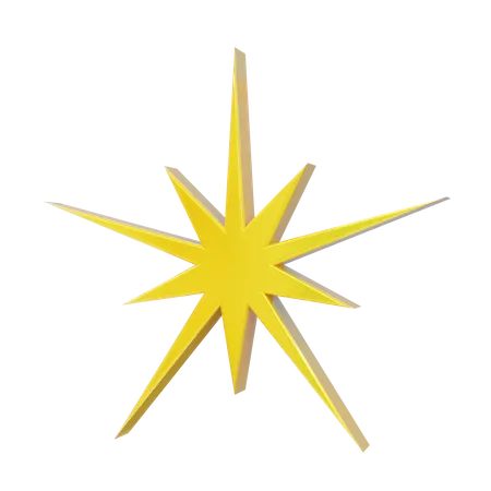 Estrela cintilante  3D Icon