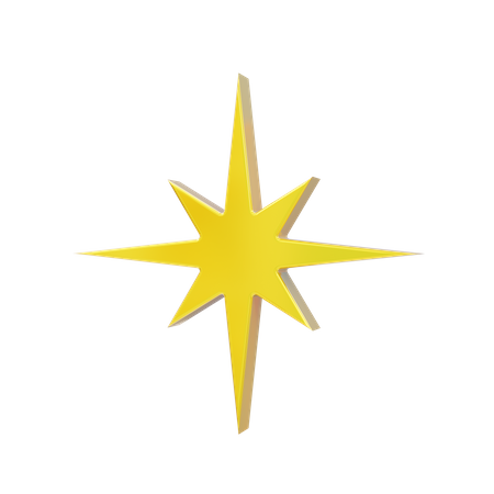 Estrela cintilante  3D Icon