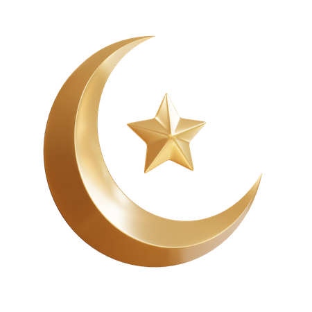 Estrela da lua  3D Icon