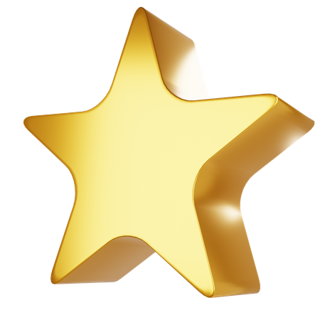 Estrela de bola de doces de ouro  3D Icon