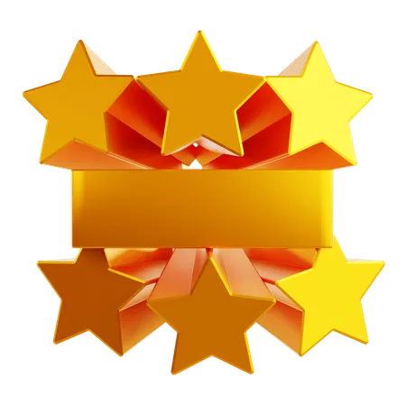 Decração de estrelas  3D Icon