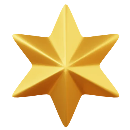 Icone De Estrela Hexagrama De Natal 3 D 3D Icon