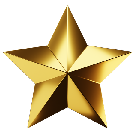 Estrela dourada  3D Icon