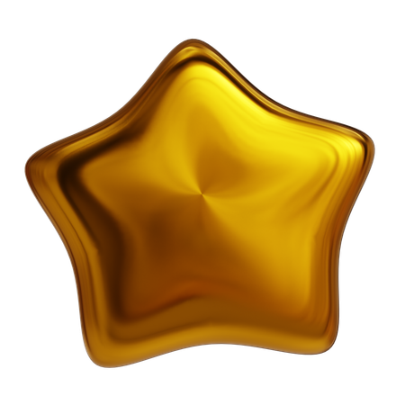 Estrela dourada  3D Icon