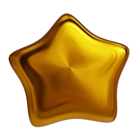 Estrela dourada  3D Icon