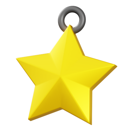 Estrela dourada  3D Illustration