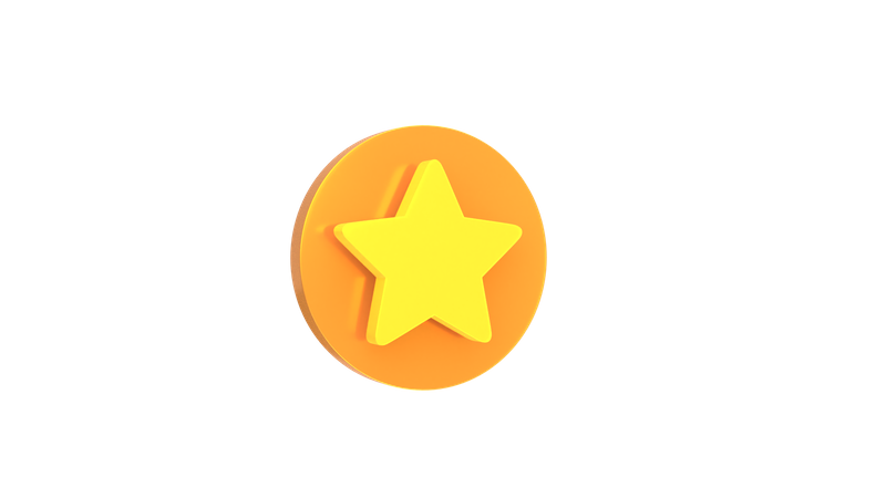 Estrela de Ouro  3D Illustration