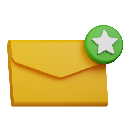 E-mail estrela  3D Icon