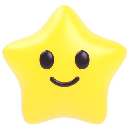 Estrela engraçada  3D Icon