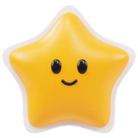 Estrela feliz  3D Sticker