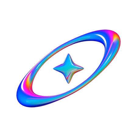 Estrela fluida 2  3D Icon