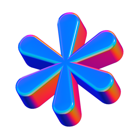 Forma abstrata de estrela  3D Icon