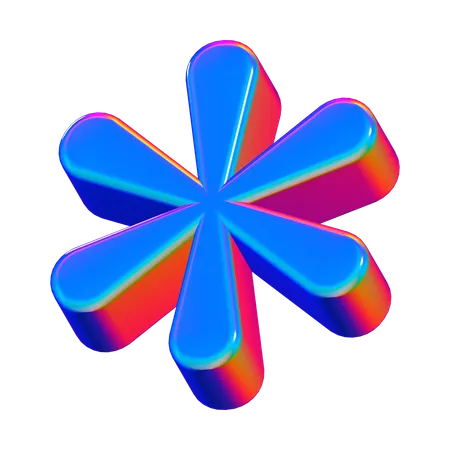 Forma abstrata de estrela  3D Icon