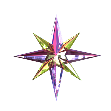 Forma abstrata de estrela  3D Icon