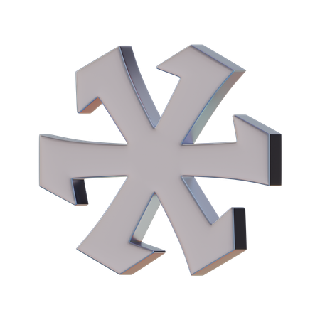 Forma abstrata de estrela  3D Icon