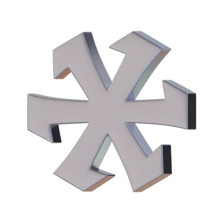 Forma abstrata de estrela  3D Icon