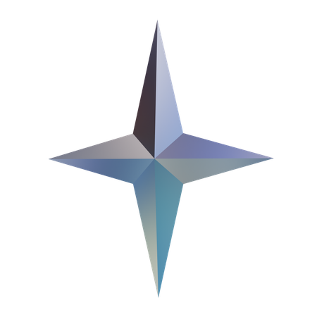 Forma abstrata de estrela  3D Icon