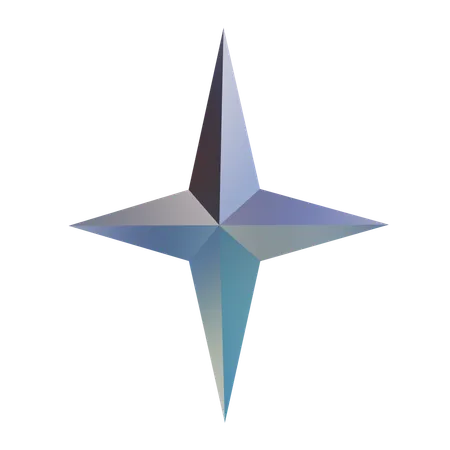 Forma abstrata de estrela  3D Icon