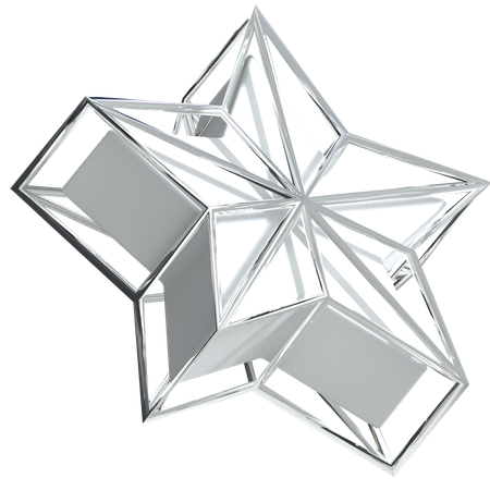 Forma abstrata de estrela  3D Icon