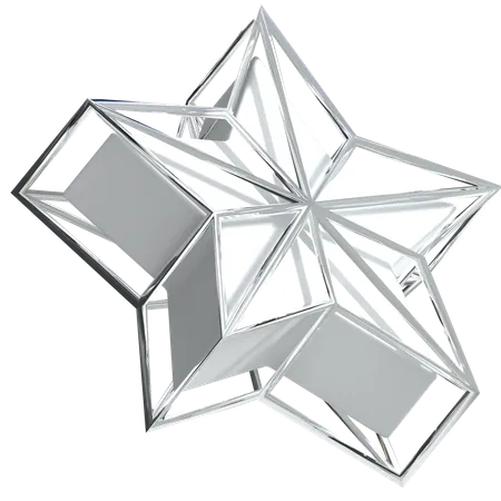 Forma abstrata de estrela  3D Icon